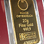 20 g zlatý slitek, Münze Österreich  /vyrobeno v Argor Heraeus SA/