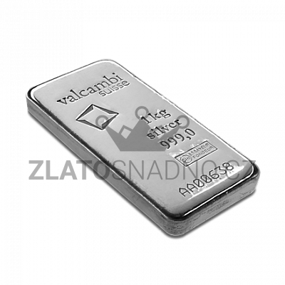 1000 g stříbrný slitek, Valcambi Suisse