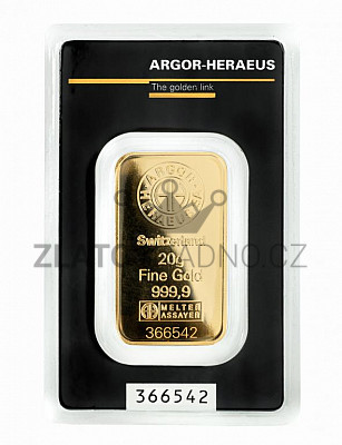 20 g zlatý slitek, Argor Heraeus SA
