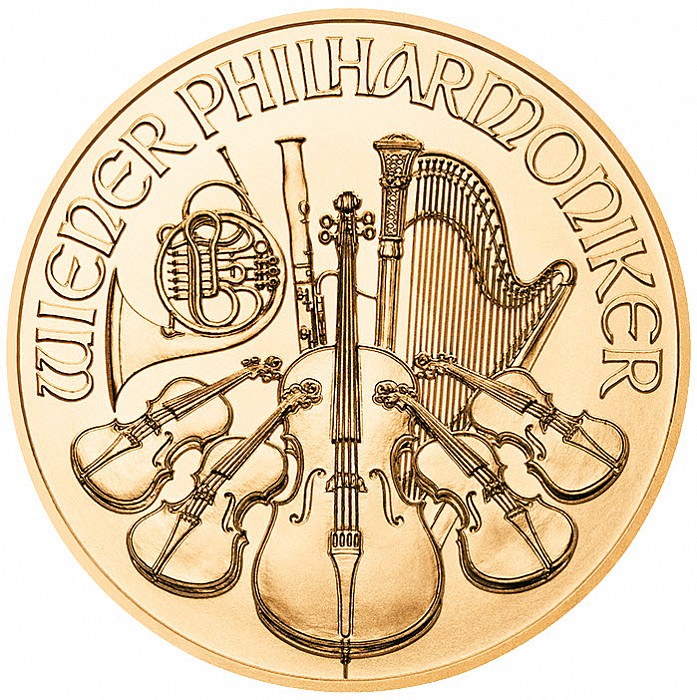 Levně 1 Oz (31,1g) Wiener Philharmoniker - investiční zlatá mince - ryzost 999,9 Au