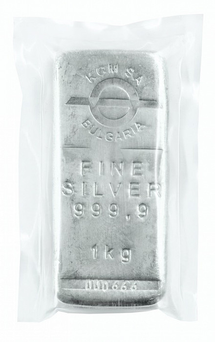Levně 1000 g stříbrný slitek, KCM 2000 /nejvyšší ryzost na trhu 999,9 Ag/