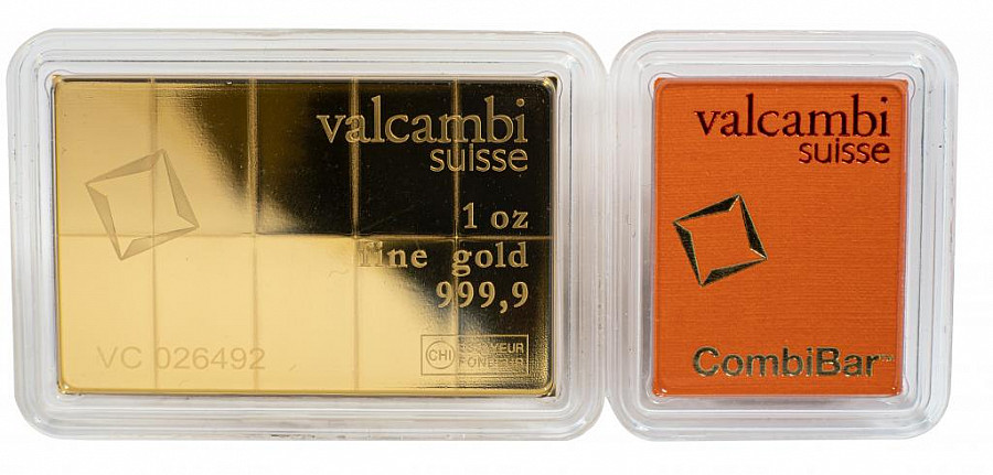 Levně 1 Oz /10 x 3,11g/ zlatý slitek (CombiBar), Valcambi