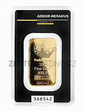 20 g zlatý slitek, Argor Heraeus SA