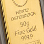 50 g zlatý slitek, Münze Österreich  /vyrobeno v Argor Heraeus SA/